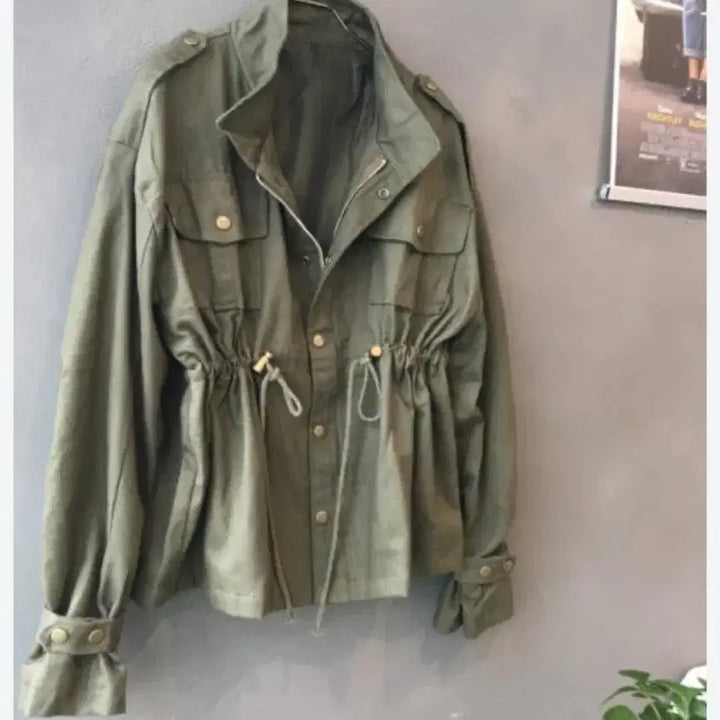 [BUNJANG] Khaki String Field Jacket / 카키색 스트링 야상 점퍼