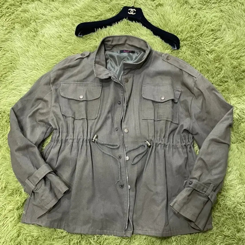 [BUNJANG] Khaki String Field Jacket / 카키색 스트링 야상 점퍼