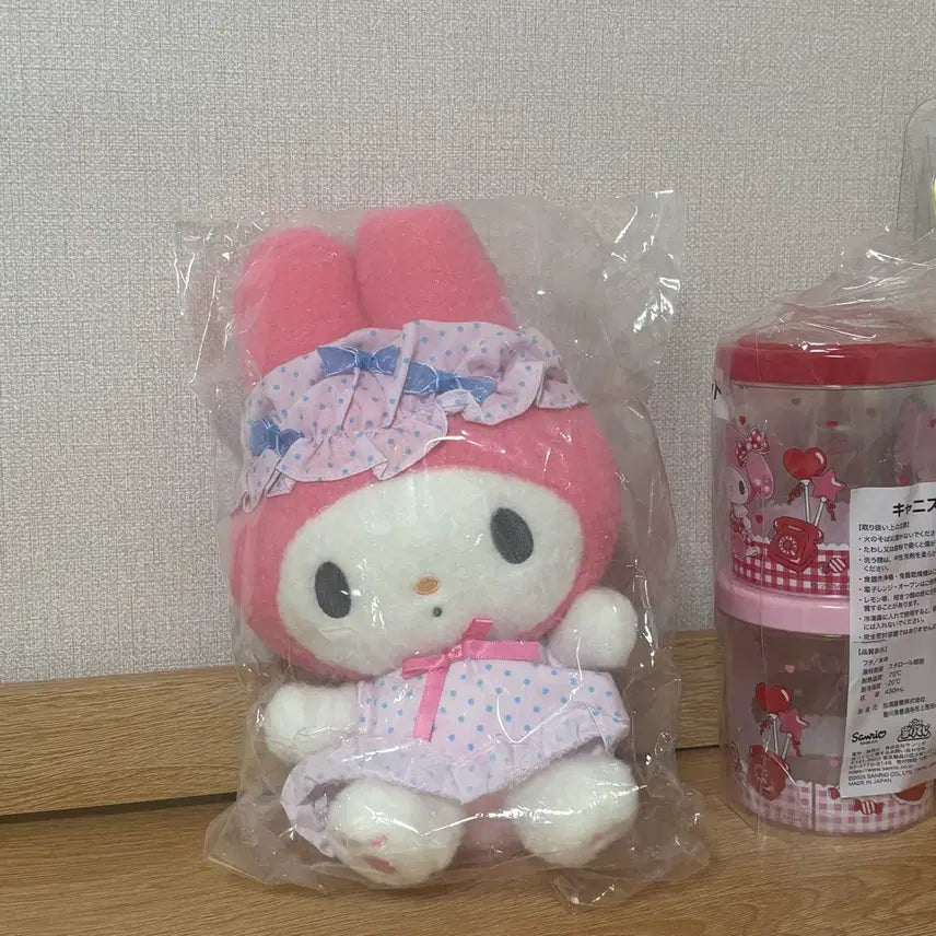 [BUNJANG] My Melody Nightcap Pajama Plush Doll / 마이멜로디 나이트캡 파자마 누이 미개봉
