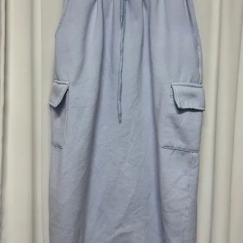 [BUNJANG] Hooded Zip-up &amp; Long Skirt Set - Sky Blue Two-Piece Set / 후드집업+롱스커트 소라색 투피스 셋업
