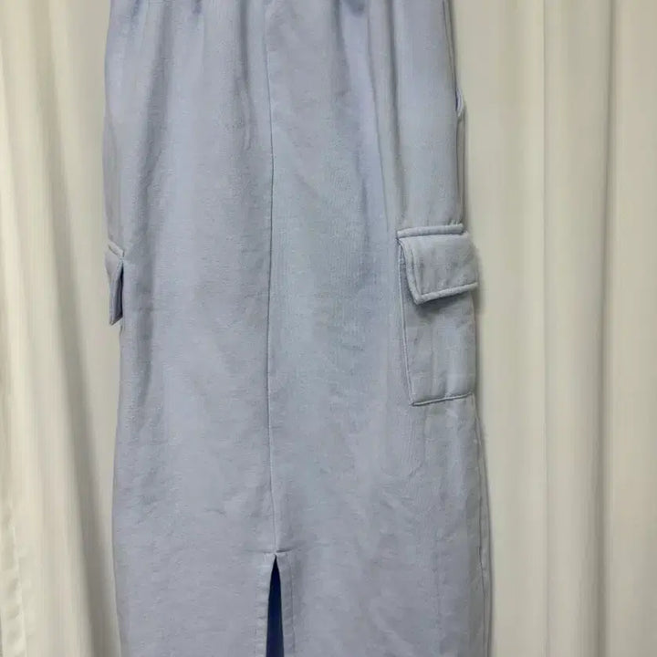 [BUNJANG] Hooded Zip-up &amp; Long Skirt Set - Sky Blue Two-Piece Set / 후드집업+롱스커트 소라색 투피스 셋업
