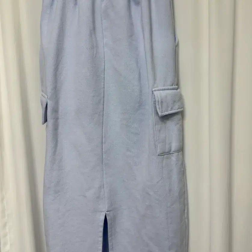 [BUNJANG] Hooded Zip-up &amp; Long Skirt Set - Sky Blue Two-Piece Set / 후드집업+롱스커트 소라색 투피스 셋업
