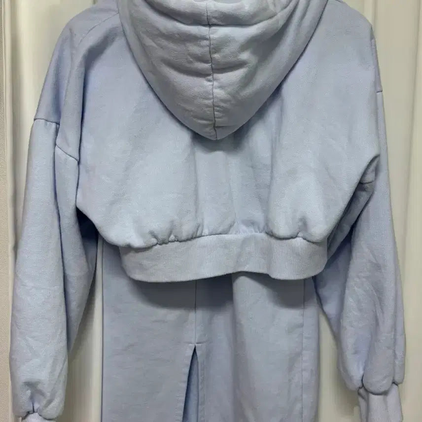 [BUNJANG] Hooded Zip-up &amp; Long Skirt Set - Sky Blue Two-Piece Set / 후드집업+롱스커트 소라색 투피스 셋업