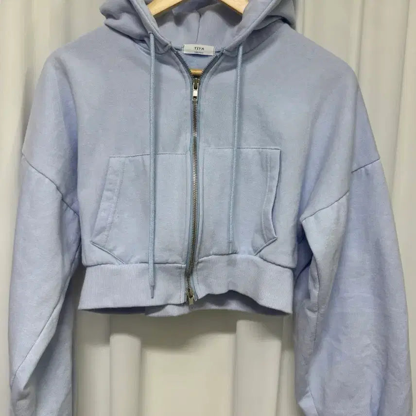 [BUNJANG] Hooded Zip-up &amp; Long Skirt Set - Sky Blue Two-Piece Set / 후드집업+롱스커트 소라색 투피스 셋업