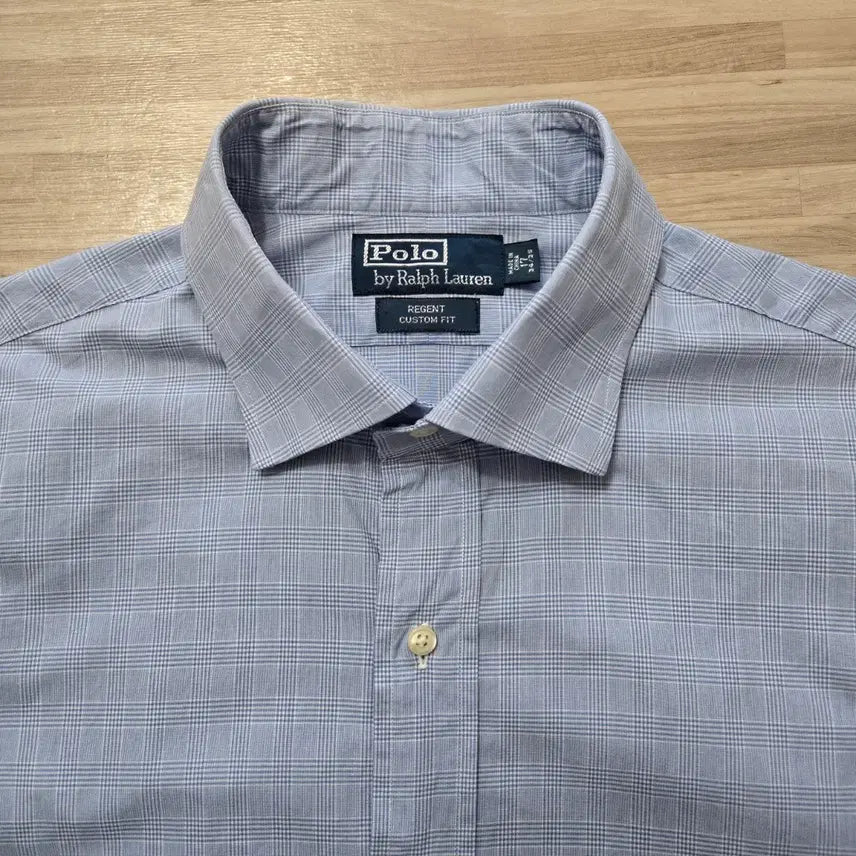 [BUNJANG] Polo Ralph Lauren Blue Check Long Sleeve Shirt / 110/ 폴로 랄프로렌 블루 체크 긴팔 셔츠