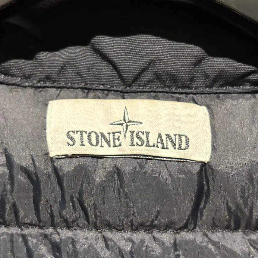 [BUNJANG] Stone Island Crinkle Reps Hooded Short Padded Jacket / [정품/S] 스톤아일랜드 크링클랩스 후드 숏패딩