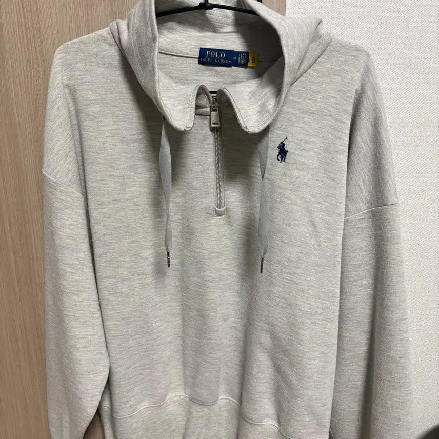 [BUNJANG] Polo Half-Zip Sweatshirt / 폴로 반집업
