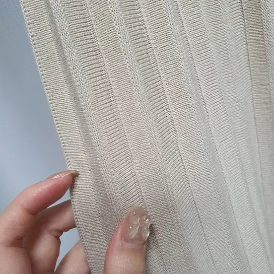[BUNJANG] RAON Pleats Cashmere Knit Skirt / RAON 라온 플리츠 캐시미어  언발 니트 스커트