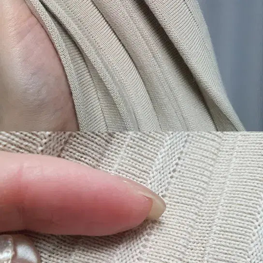 [BUNJANG] RAON Pleats Cashmere Knit Skirt / RAON 라온 플리츠 캐시미어  언발 니트 스커트