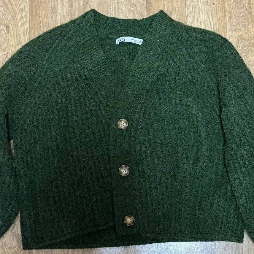 [BUNJANG] ZARA Green Cardigan / 자라 ZARA 녹색 가디건