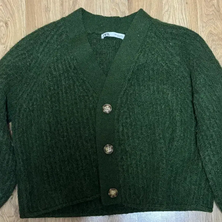 [BUNJANG] ZARA Green Cardigan / 자라 ZARA 녹색 가디건