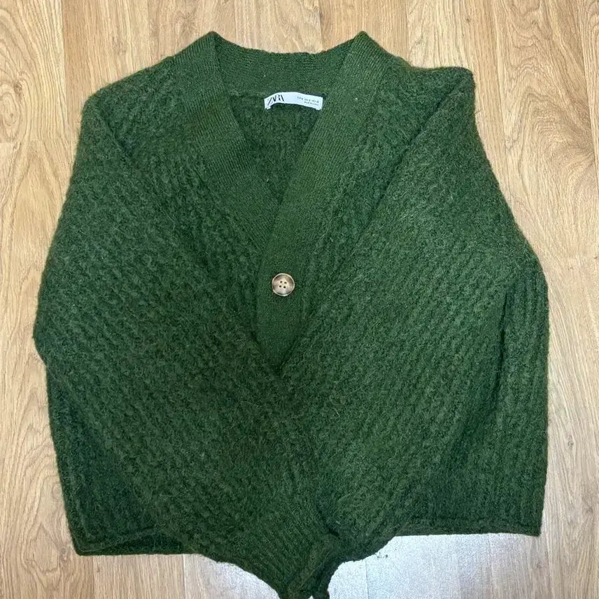 [BUNJANG] ZARA Green Cardigan / 자라 ZARA 녹색 가디건