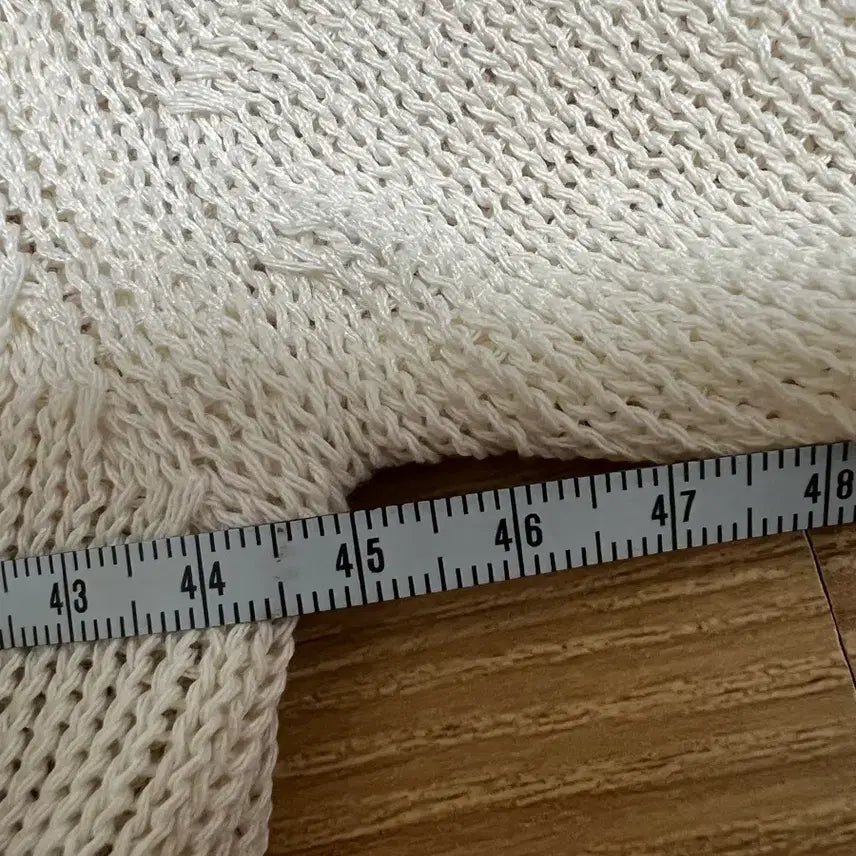 [BUNJANG] Ivory Short Sleeve Knit Top / 아이보리 반팔 니트 1112