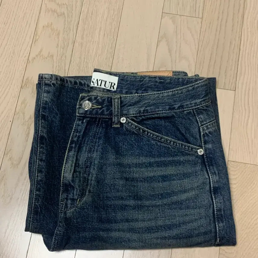 [BUNJANG] Seter Woman Mid-Rise Straight Rain Denim Pants L / 세터 우먼 미드라이즈 스트레이트 레인 데님 팬츠 L 유니온 워시드