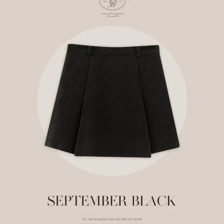 [BUNJANG] Pervbit September Pleated Wool Skirt Black / 퍼빗 셉템버 핀턱 플리츠 울 스커트 블랙