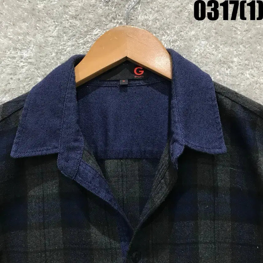 [SOLD OUT] 게스 체크 배색 남방 셔츠 m