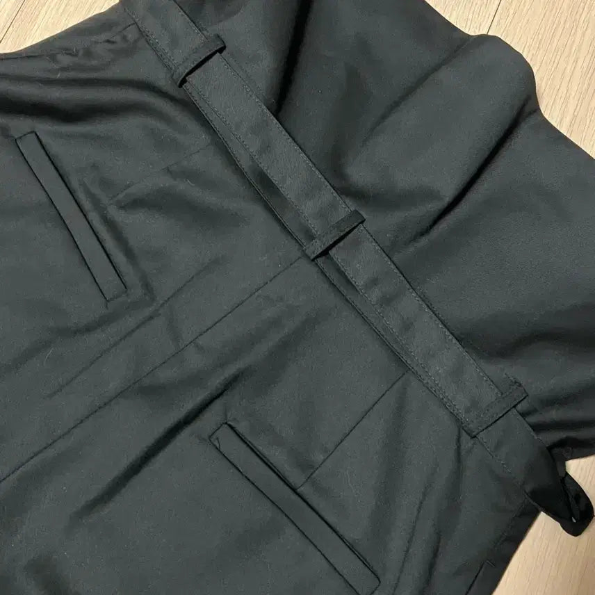 [BUNJANG] KUME Waist Folded Trousers Wide Slacks - Black / 새상품) 쿠메 KUME 웨이스트 폴디드 트라우저 벨트랩팬츠와이드슬랙스블랙