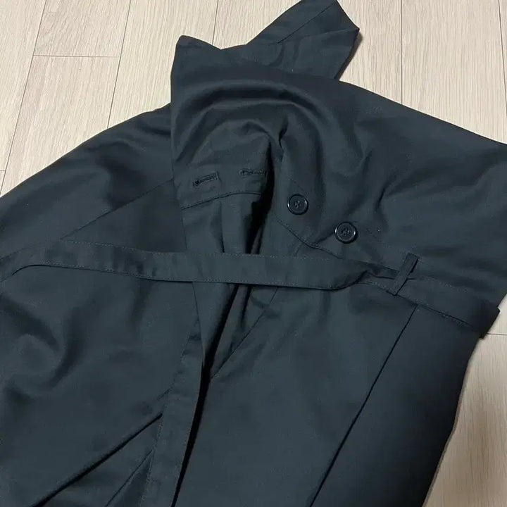 [BUNJANG] KUME Waist Folded Trousers Wide Slacks - Black / 새상품) 쿠메 KUME 웨이스트 폴디드 트라우저 벨트랩팬츠와이드슬랙스블랙