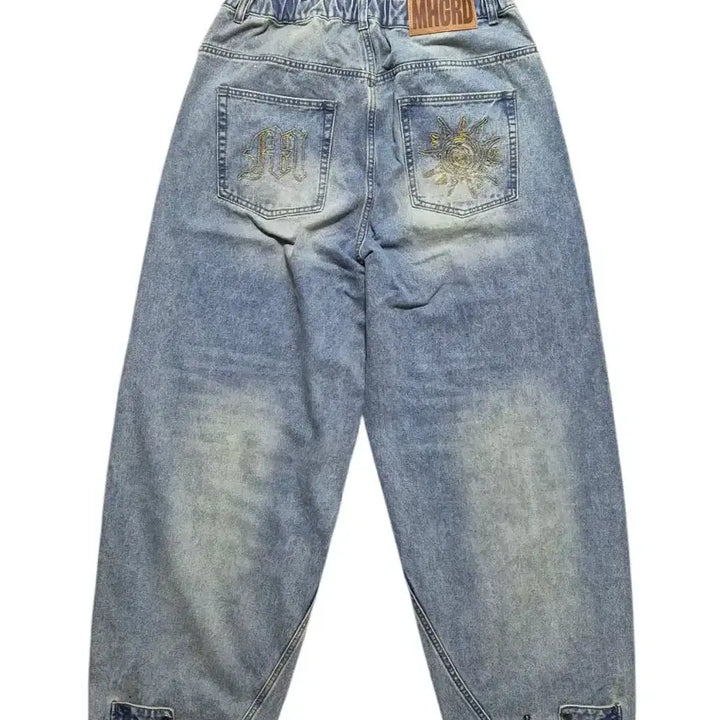 [BUNJANG] Mahagrid SOLAR EMB Denim Pant Blue (Size L) / Mahagrid SOLAR EMB DENIM PANT BLUE(L사이즈)