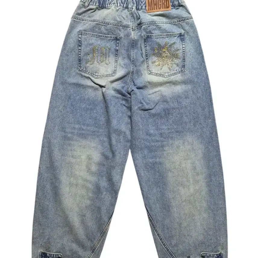 [BUNJANG] Mahagrid SOLAR EMB Denim Pant Blue (Size L) / Mahagrid SOLAR EMB DENIM PANT BLUE(L사이즈)