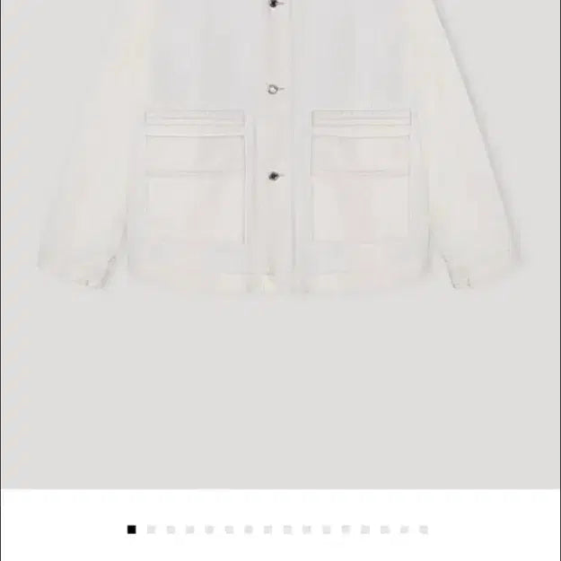 [SOLD OUT] ETHOS 오버사이즈드 화이트 데님 워크 자켓