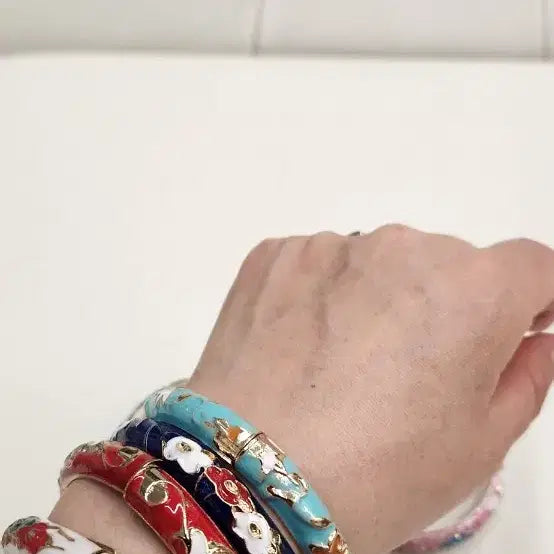 [BUNJANG] Enamel Bracelet Set / 칠보팔찌겸 장식품