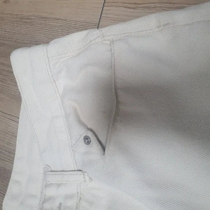 [BUNJANG] Ivory Wide Denim Pants / 아이보리 크림 와이드 데님 팬츠