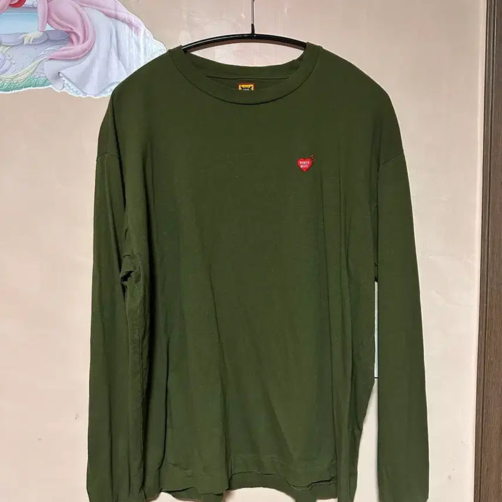 [BUNJANG] Human Made Graphic Long Sleeve T-shirt Olive Drab / XL) 휴먼 메이드 그래픽 롱슬리브 티셔츠 