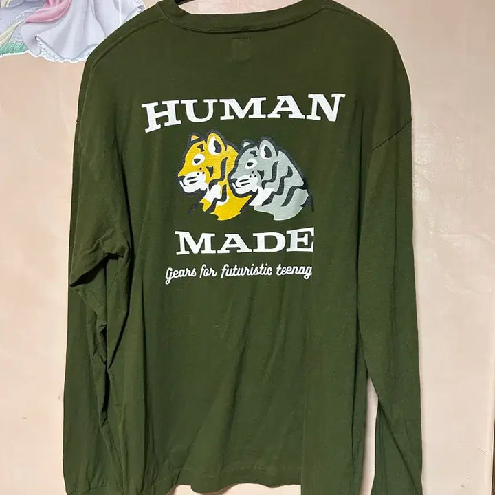 [BUNJANG] Human Made Graphic Long Sleeve T-shirt Olive Drab / XL) 휴먼 메이드 그래픽 롱슬리브 티셔츠 