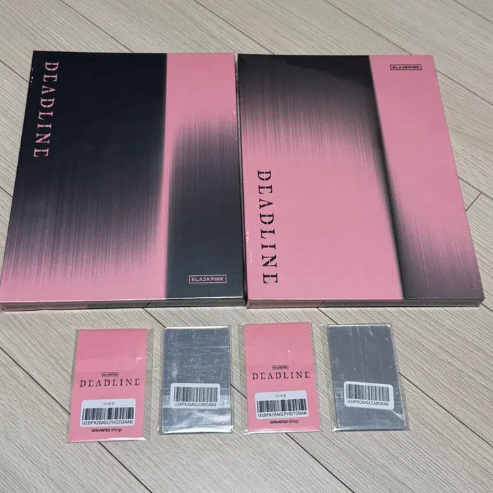 [BUNJANG] BLACKPINK DEADLINE Black &amp; Pink Version Album Bundle Set / 블랙핑크 데드라인 블랙&amp;핑크버전 미개봉+포카2종+카드거울2종