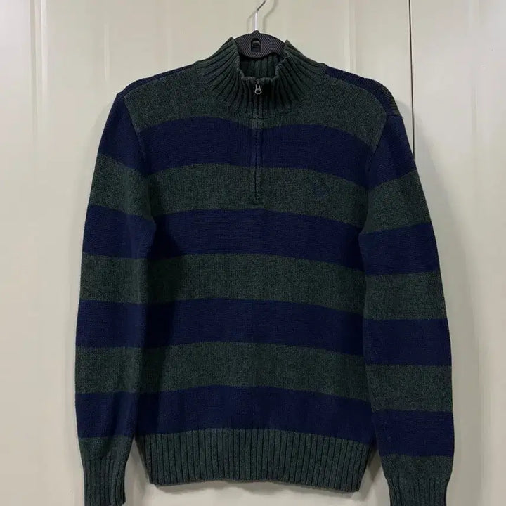[BUNJANG] CHAPS Polo Ralph Lauren Striped Half-Zip Knit Sweater / CHAPS 폴로 랄프로렌 스트라이프 하프집업 니트