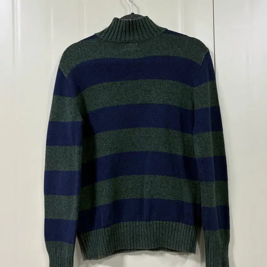 [BUNJANG] CHAPS Polo Ralph Lauren Striped Half-Zip Knit Sweater / CHAPS 폴로 랄프로렌 스트라이프 하프집업 니트