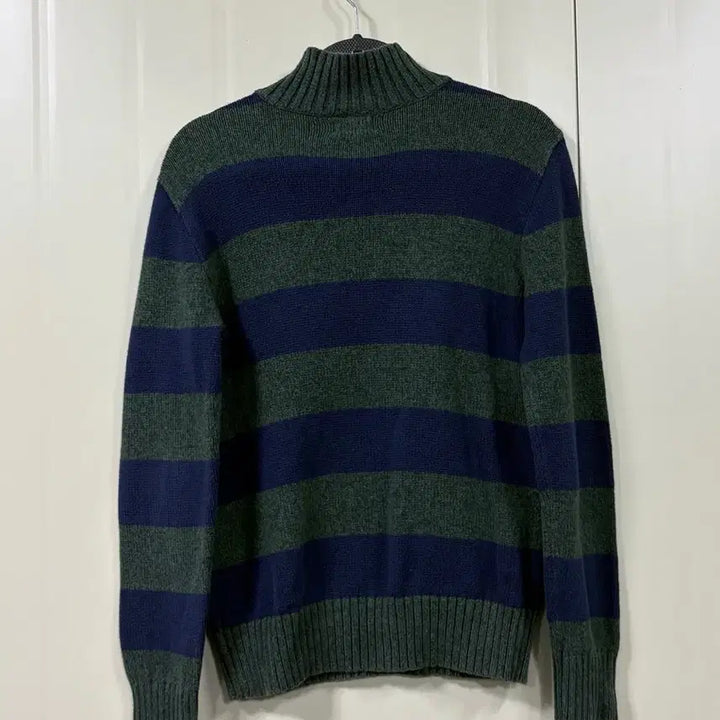 [BUNJANG] CHAPS Polo Ralph Lauren Striped Half-Zip Knit Sweater / CHAPS 폴로 랄프로렌 스트라이프 하프집업 니트
