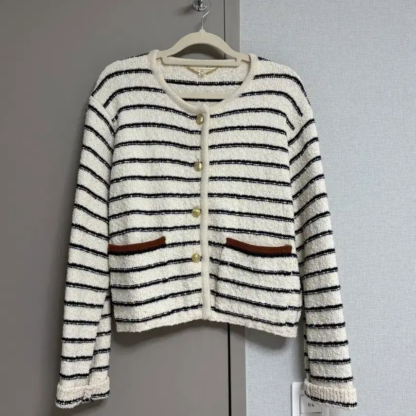 [BUNJANG] G-Cut Striped Cardigan Jacket / 지컷 스트라이프 가디건 자켓 (55)