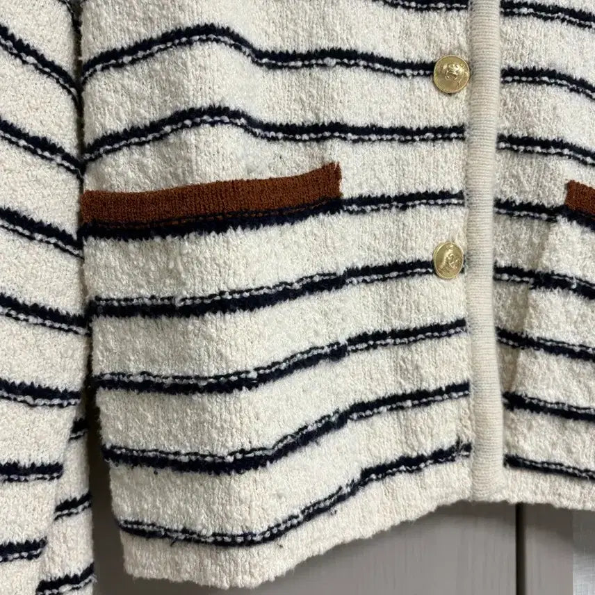 [BUNJANG] G-Cut Striped Cardigan Jacket / 지컷 스트라이프 가디건 자켓 (55)