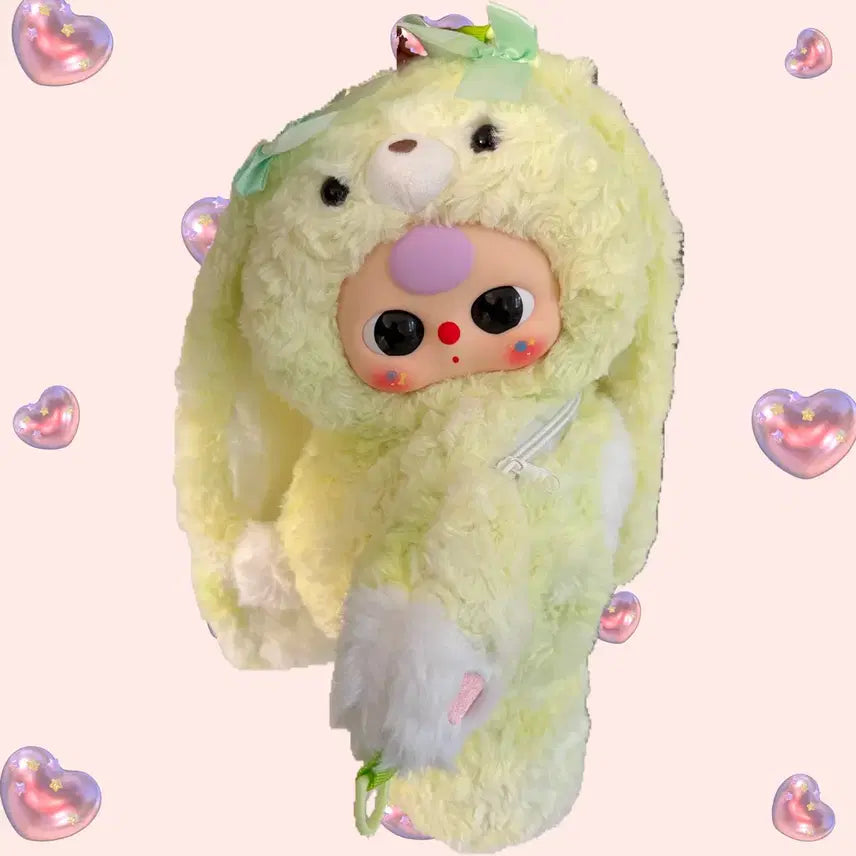 [BUNJANG] Baby Three Backpack Doll - Melona Color / 베이비쓰리 어부바 가방 인형 메로나컬러
