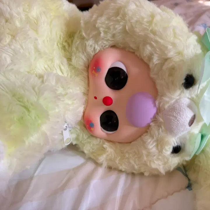 [BUNJANG] Baby Three Backpack Doll - Melona Color / 베이비쓰리 어부바 가방 인형 메로나컬러