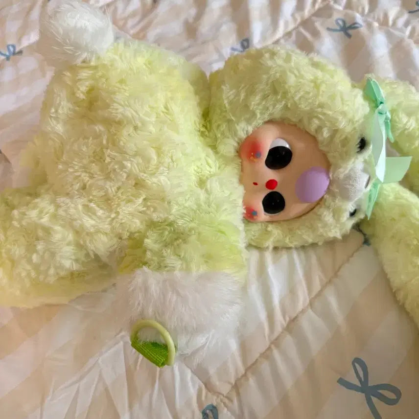 [BUNJANG] Baby Three Backpack Doll - Melona Color / 베이비쓰리 어부바 가방 인형 메로나컬러