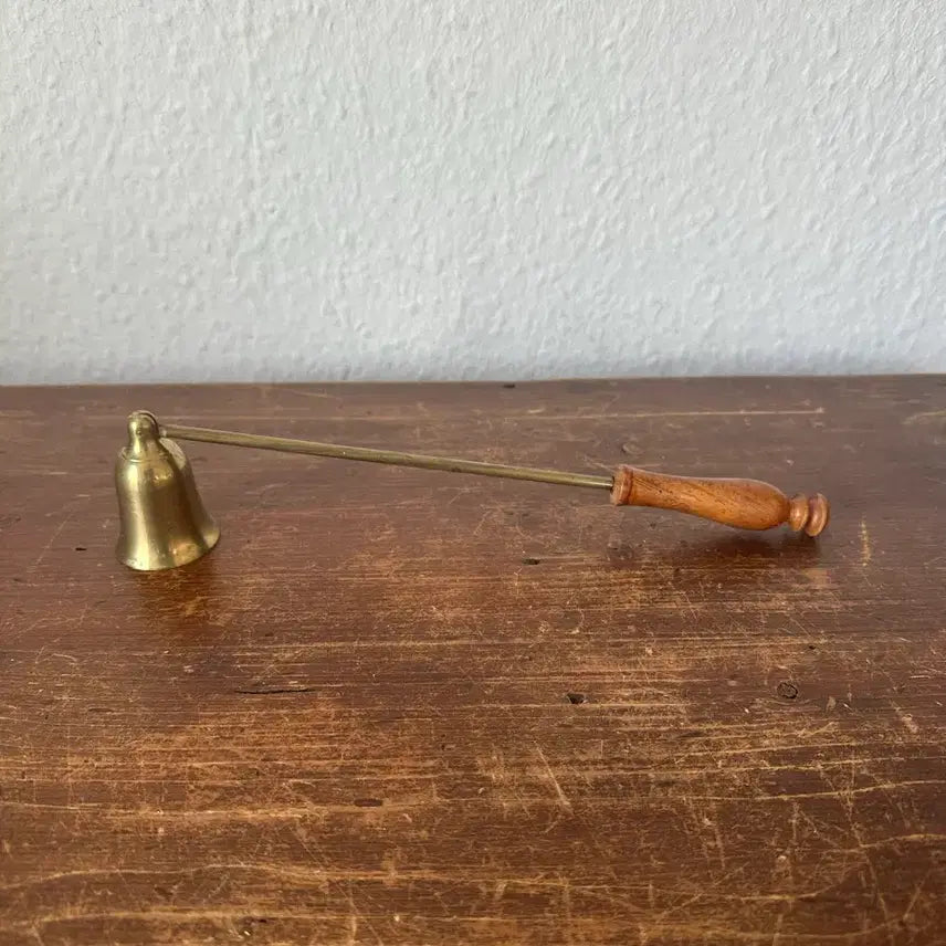 [BUNJANG] Vintage Wood and Brass Candle Snuffer / 독일)빈티지 우드 브라스 스너퍼