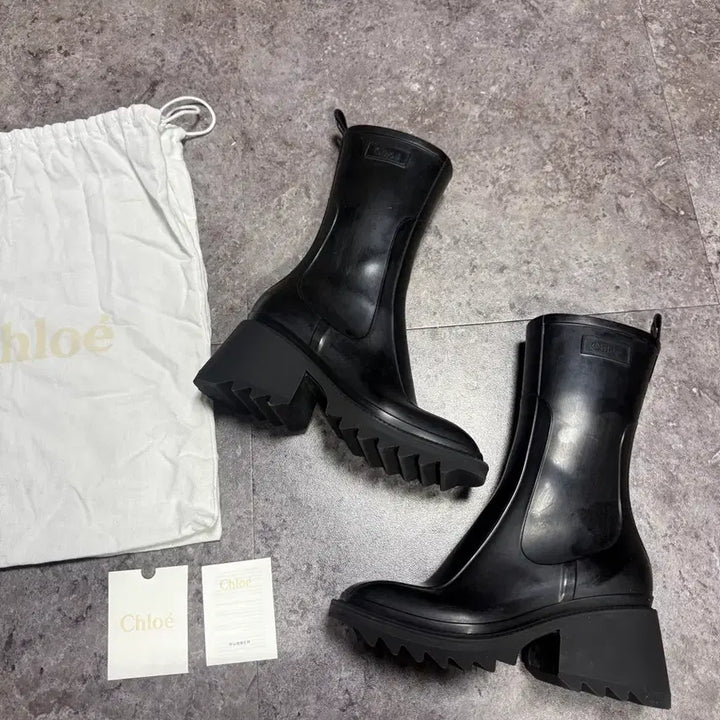 [BUNJANG] Chloé Betty Rubber Boots / 끌로에 베티 러버부츠 37