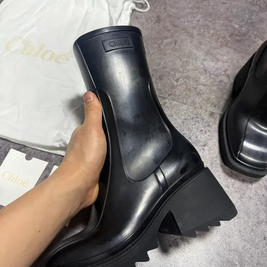 [BUNJANG] Chloé Betty Rubber Boots / 끌로에 베티 러버부츠 37