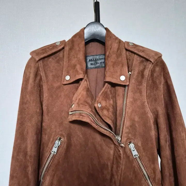 [BUNJANG] AllSaints XS Suede Leather Rider Jacket / 올세인츠 XS 스웨이드 천연가죽 라이더 재킷 W-자켓-285