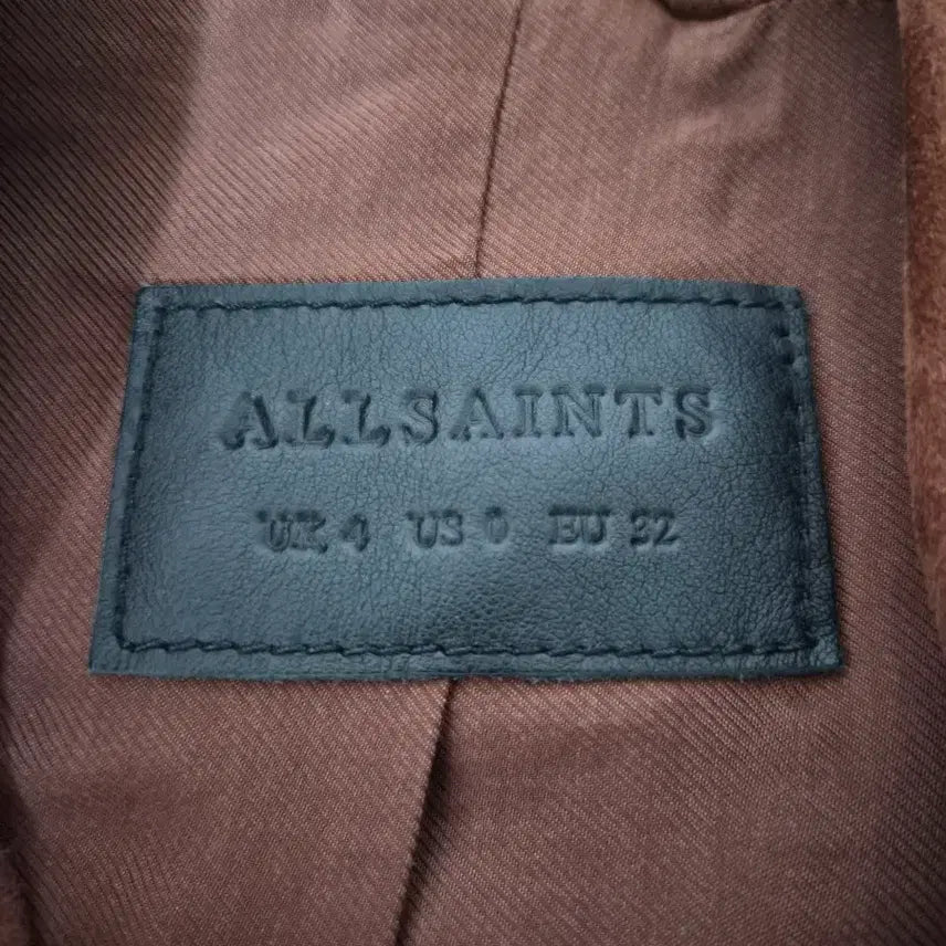 [BUNJANG] AllSaints XS Suede Leather Rider Jacket / 올세인츠 XS 스웨이드 천연가죽 라이더 재킷 W-자켓-285