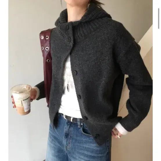 [BUNJANG] Your J Pieto Hooded Cardigan / 유어제이 피에토 후드 가디건