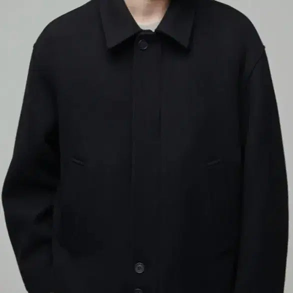 [BUNJANG] Musinsa Standard Cashmere Blend Oversized Minimal Blouson Jacket / 무신사 스탠다드 캐시미어 블렌드 오버사이즈 미니멀 블루종 재킷