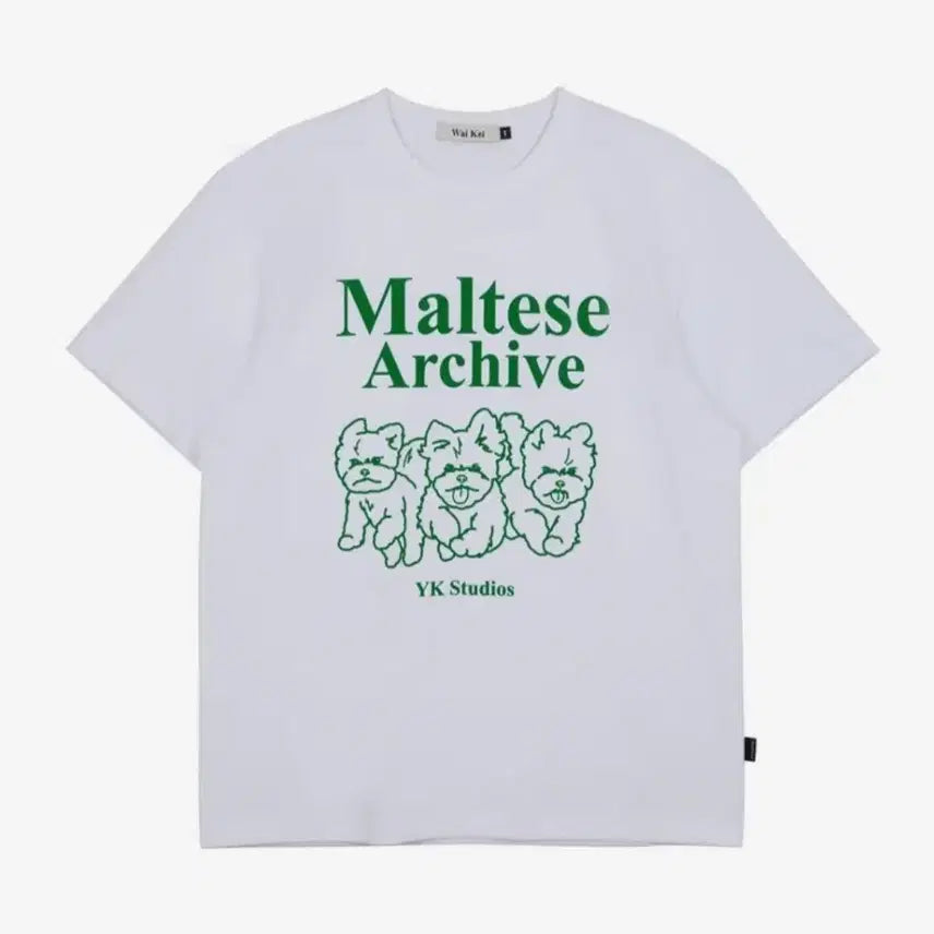 [BUNJANG] YK Maltese Archive Graphic Short Sleeve T-shirt / 와이케이 말티즈 아카이브 라인 그래픽 반팔티셔츠 화이트