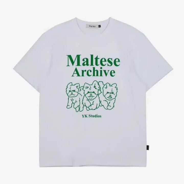 [BUNJANG] YK Maltese Archive Graphic Short Sleeve T-shirt / 와이케이 말티즈 아카이브 라인 그래픽 반팔티셔츠 화이트