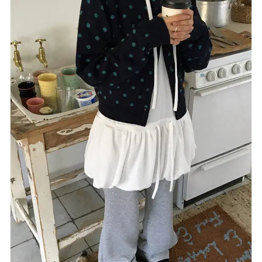 [BUNJANG] Daily Jou Dot Cardigan - Navy / 데일리쥬 자체제작 도트가디건 네이비