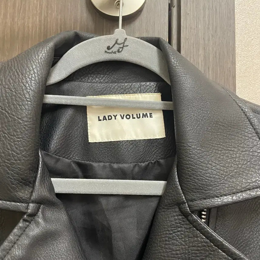 [BUNJANG] Lady Volume Leather Rider Jacket / 레이디볼륨 가죽 자켓