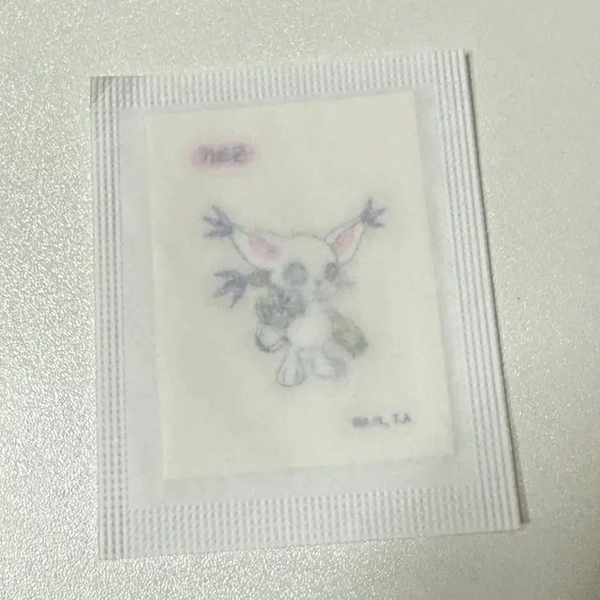 [BUNJANG] Digimon Gatomon Tailmon Tteokbokki Seal Sticker (Sealed) / 디지몬 가트몬 테이르몬 띠부띠부씰 스티커 미개봉